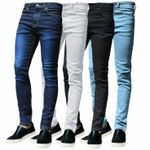 MENS SKINNY JEANS DENIM SUPER STRETCH CLASSIC LOOK PANTS ALL WAIST & LEG SIZE