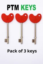 3 x NKS RADAR KEY RED Disabled Toilet Bathroom Door Access Easy Turn PTM KEYS