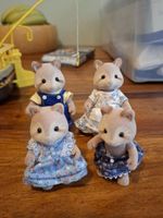 Sylvanian Vintage Mulberry Raccoon Family Figure Set