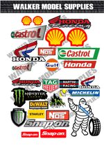 1:18 scale Pre-cut modern style Garage stickers model car. set 3 