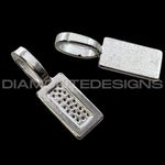 50 Pcs - Tibetan Silver Rectangle Glue on Bails Pendant 21mm x 7mm Cabochon A284