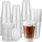 Reusable Clear Plastic Smoothie Cups,optional Domed Lids (10oz,12oz,16oz,20oz)