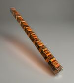 c1850 Rare Treen Measuring Block Rule Tunbridge Ware Marquetry Four Sided Scale