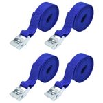 Metal Cam Buckle Tie Down Straps Webbing 2.5m x 25mm Secure Luggage Trailer 4PC