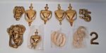 Brass door knockers and numbers bundle.