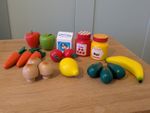 Wooden Fruit & Veg Bundle for Kids Kitchen Play Set Pretend Food