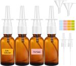 Ailvor Nasal Spray Bottle, 4 Pcs Glass Direct Spray Container, 30 Ml Empty Refil