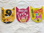 3 x MAD CAT Brewery real ale beer pump clip badges  -  Faversham