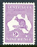 Australia 1929 Kangaroo 9p Violet Roo  SG #108 MNH T768