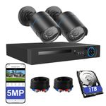 5MP HD CCTV Security Camera System Kit 8CH 5MP DVR Home Outdoor IR with 1000GB