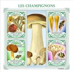 MUSHROOMS & FUNGI Insects MNH 4v-Stamp Sheet #165 (2022 Central Africa)