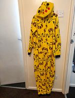 ​Official Pokémon Pikachu Fleece All-In-One Hooded one piece pyjama 