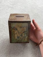 Antique Victorian London Missionary Society Collection Box  Hand Painted Image