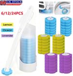 UK Disposable Toilet Brush Set Toilet Bowl Cleaning System Cleaners with Refills