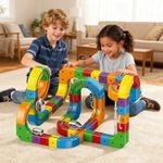 Clickrail Electric Train Set 123PCS Magic Rail Cube 3D Track Fusion Motorised