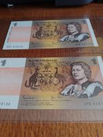2 x  Aus One Dollar $1 Notes - Johnston/Stone Consec Serial Numbers
