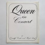 Queen In Concert 1976 Cardiff Castle & Hyde Park UK Tour Programme Book (EX-)