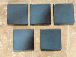 Set 5 Vintage Boutal French Terracotta Blue Glazed Tiles 11cm Pierre Carrelages