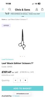 Lead Black Edition 7 Inch Scissors