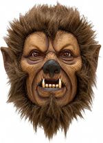Realistic Adult Werewolf Mask, Scary Latex Wolf Full-Head Halloween Costume Mask