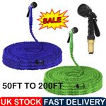 Heavy Duty Expandable Garden Hose Extra Long Water Pipe 7 Pattern Spray Gun