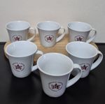 6 PRET Organic Coffee Natural Food Espresso Coffee Cups/ Mugs 