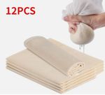 12PCS Cotton Cheese Cloth for Straining, Fine Reusable Muslin Cloths for Cooking