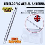 7 Section - Telescopic Aerial Antenna, For TV Radio DAB FM/AM Replacement