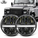 7" Inch Pair LED Headlight DRL + INDICATOR Headlamp DOT E Marked UK EU US