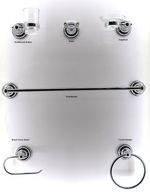 6-piece bathroom set | Bathroom Set Chroma 6pcs | Modern bathroom accessories.