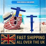 Beach Umbrella Sand Anchor Stand Adjustable Auger Base Holder for Parasol