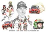 A4 Fine Art Print, Elfyn Evans, World Rally Champion