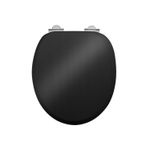 Burlington Gloss Black Seat with Chrome Hinges