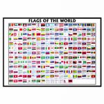 Flags Of The World Poster Educational Wall Art Geography School Poster A5-A1