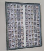 Framed 1998 Princess Diana memorial complete sheet of 100 unmounted mint stamps