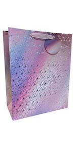 Medium/Large/ XL Gift Bag & Tag PINK BIRTHDAY Rainbow/ Mermaid Colours GIFT BAG