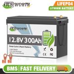 12V LiFePO4 300Ah lithium battery BMS solar battery solar system boat RV caravan