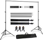Adjustable Photography Studio Background Support Stand Screen Backdrop Kit 2x2M