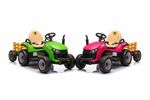 Kids Ride-On Tractor 12v With Parental Remote Available in Green or Pink