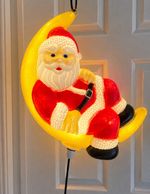 Vintage Santa Father Christmas on the Moon Blow Mold 