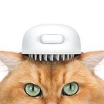 Aumuca Cat Massage Brush with Release Button Silicone Cat Hair Brush for Short