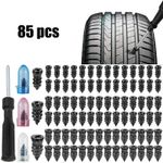 85Pcs Tyre Puncture Repair Kit Screw In Rubber Nail Car Tire Nail-Motorcycle UK