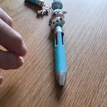 Novelty Plastic Ballpoint Pen/Biro with Charm Topper, Black Ink
