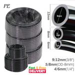 10-50M PE Garden Hose Drip Irrigation Pipe 6mm 8mm 12mm Watering Tube UK