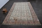 Oushak Turkish Vintage Rug 7x10 Kilim Rug Anatolian Handmade Boho Decor BEIGE