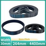8M Series HTD Timing Belt Arc Teeth 8mm Pitch 30mm Belt Wide Rubber Drive Belt