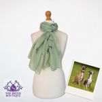 GREYHOUND WHIPPET SCARF LADIES SHAWL GREE POLYESTER WRAP SHAWL SIGHTHOUND GIFT