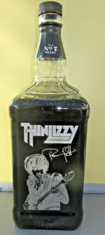 🍾 EMPTY Engraved Jack Daniels Bottle Thin Lizzy - Phil Lynott Theme