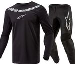 Alpinestars Fluid Graphite Motocross Kit Combo- Black