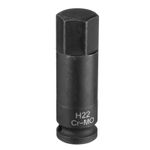 22mm Hex Impact Bit Socket H22 1/2" CR-MO Steel Phosphate Black Drive Bit Socket